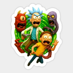 Rick and Morty Escape Sticker